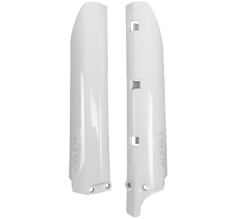 Acerbis Lower Fork Cover Set for 1993-2001 Yamaha YZ80 and 2002 Yamaha YZ85, White