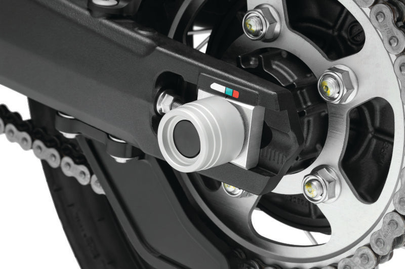 Kuryakyn 3827 Rear Axle Slide for Honda CRF1000L Africa Twin, Silver