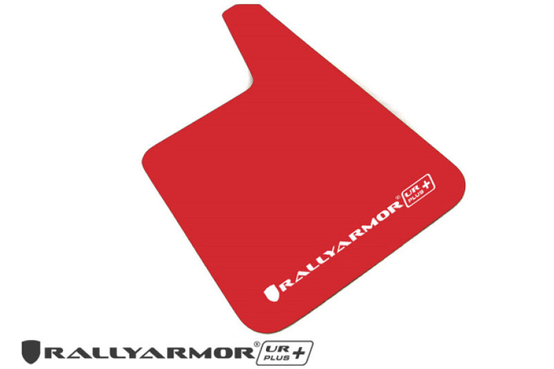 Rally Armor Larger Universal fitment (no hardware) UR Plus Black Mud Flap w/ Red Logo