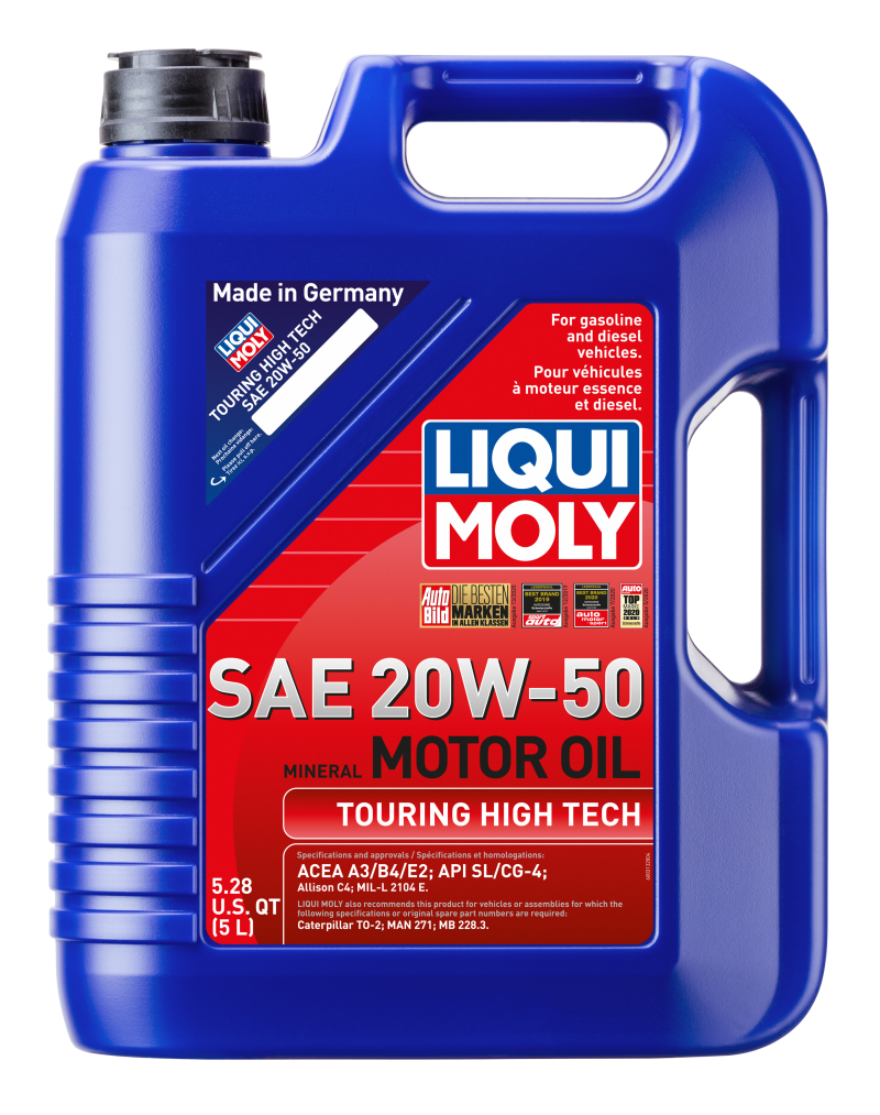 LIQUI MOLY 5L Touring High Tech Motor Oil 20W50 - Case of 4