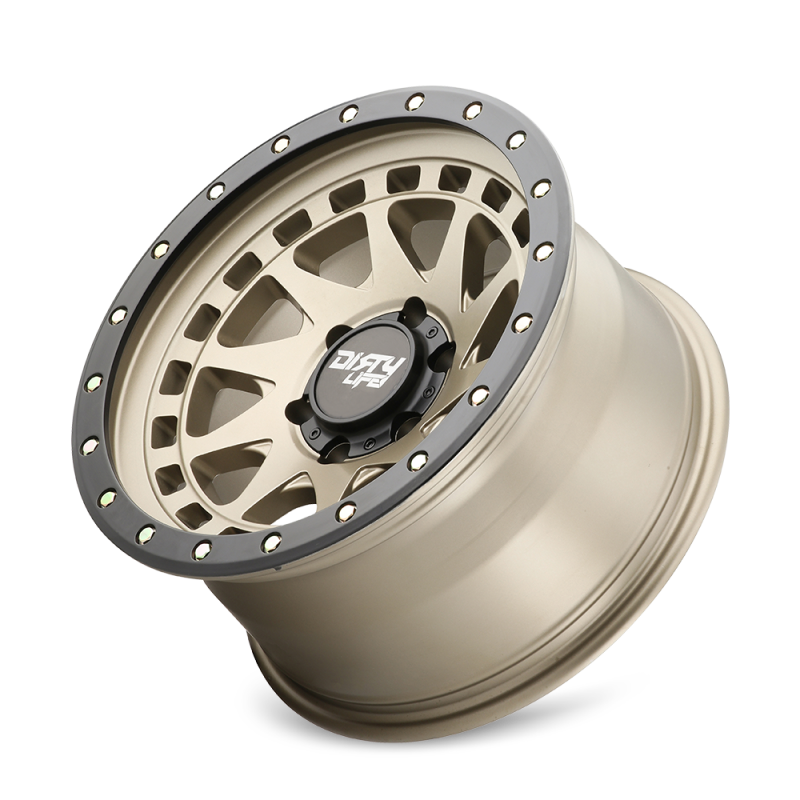Dirty Life Enigma Pro 9311 17x9-Inch Satin Gold Wheel, 5x127 Bolt Pattern, -12mm Offset