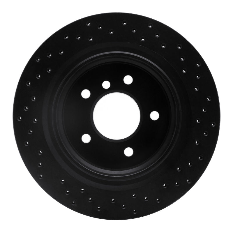 R1 Concepts RNC623-31035D Rear Right Drilled Black Brake Rotor for 1995-1999 BMW M3 E36