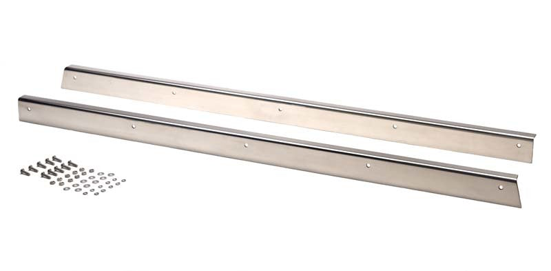 Kentrol 55-83 Jeep CJ5 Rocker Guards Pair - Polished Silver, Part Number 30413