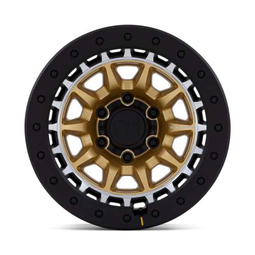 Black Rhino Hard Alloys BR016 Tusk 17x8.5 Wheel, 5x127 Bolt Pattern, -10 Offset, Matte Gold