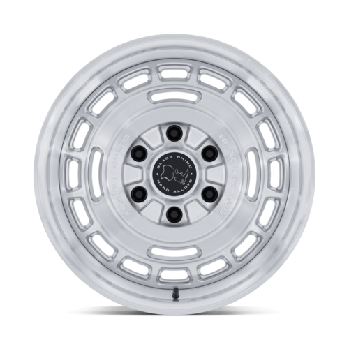 Black Rhino Hard Alloys BR600 VAGABOND 17x8 6x139.7 +32mm Gloss Silver Machined Face Wheel