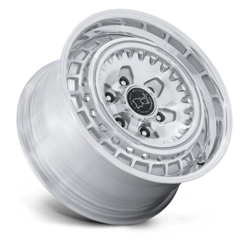 Black Rhino Hard Alloys BR601 Bastion 17x8.5 6x5.5 +0 Gloss Silver Wheel