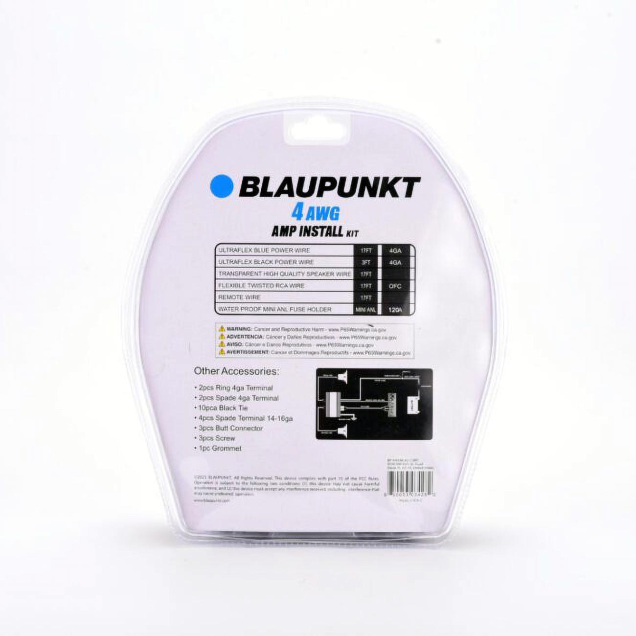 Blaupunkt 4 Gauge Amplifier Kit with CCA Cables - Model BMK44 - View 3
