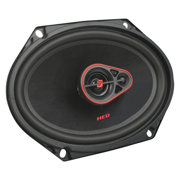 Cerwin-vega Mobile H7683 Hed Series 6-in. X 8-in. 360-watt-max 3-way Coaxial Speakers, Black And Red, 2 Pack