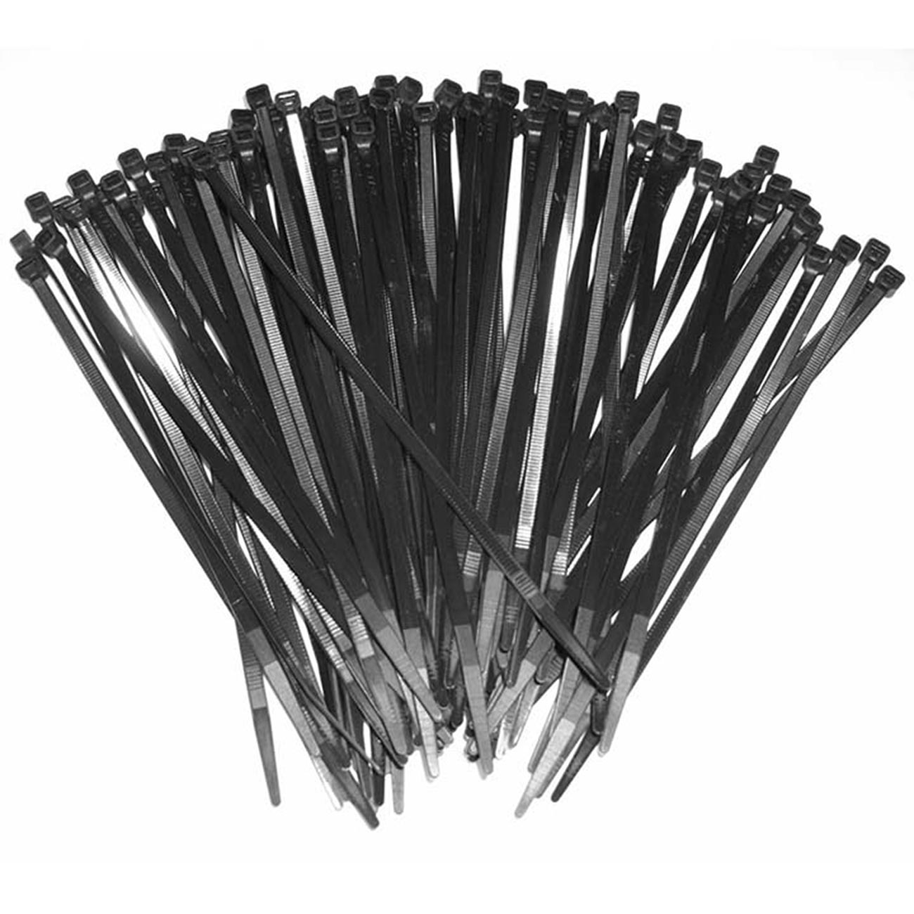 Xscorpion 15-Inch Black Wire Ties - Pack of 100