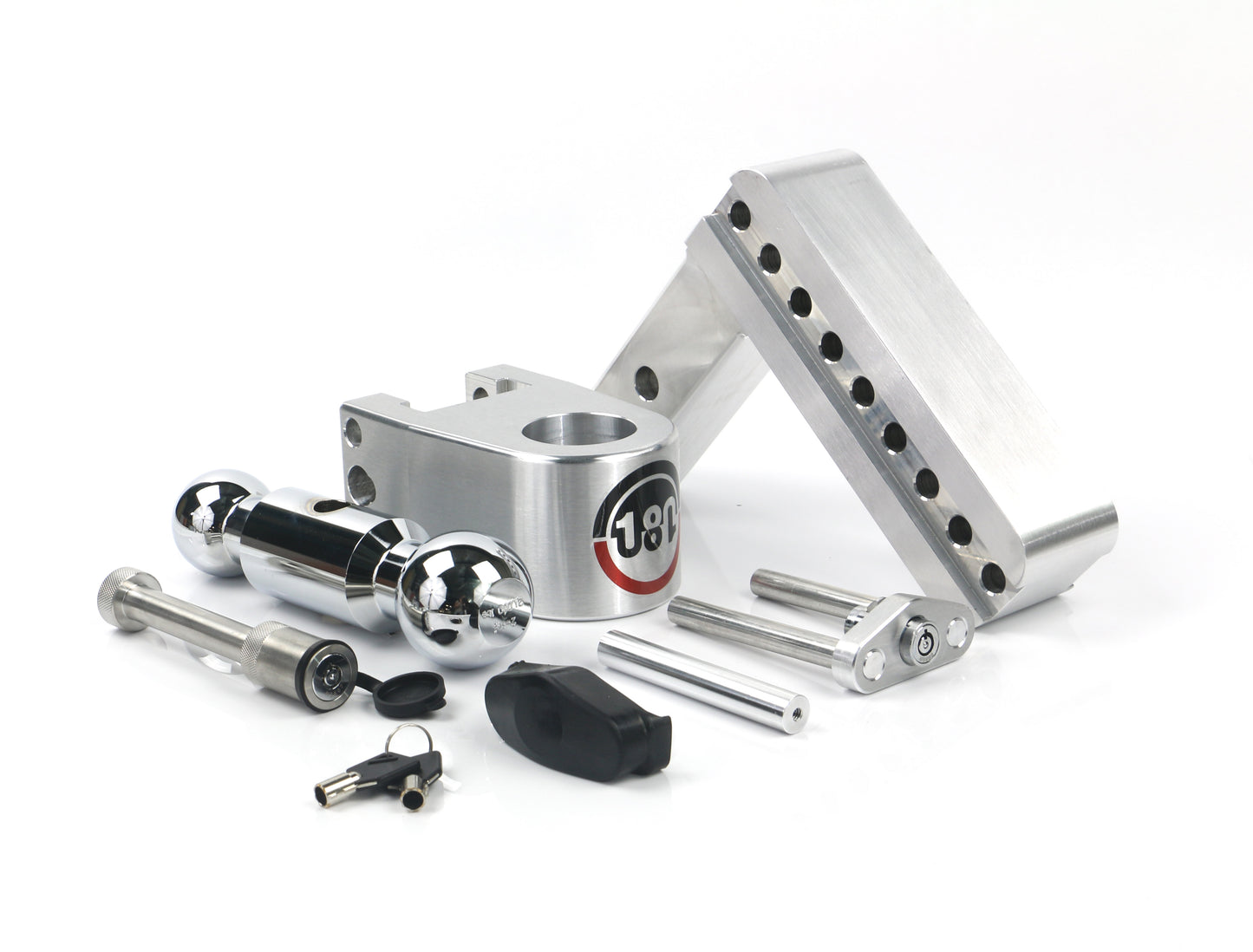 Weigh Safe - CTB6-2-KA - Trailer Hitch - 180 Hitch Chrome Ball 6" Drop Hitch with 2" Shank Keyed Alike WS05 Included - P/N: CTB6-2-KA