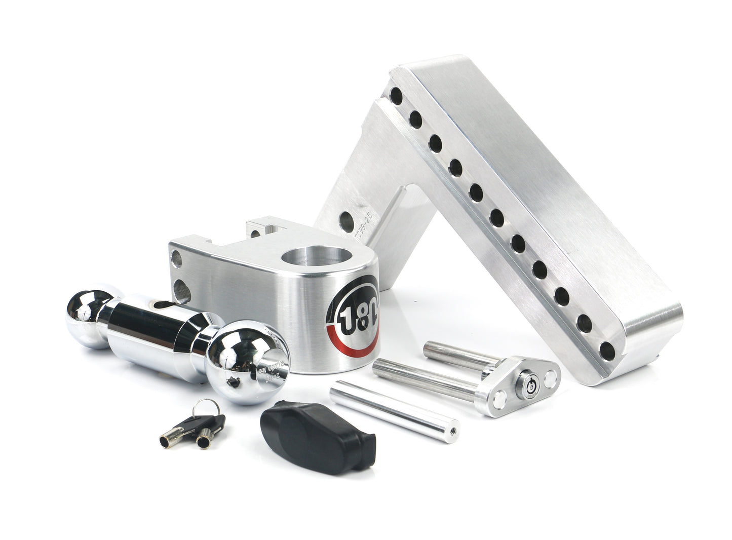 Weigh Safe - CTB8-2.5 - Trailer Hitch - 180 Hitch Chrome Ball 8" Drop Hitch with 2.5" Shank - P/N: CTB8-2.5