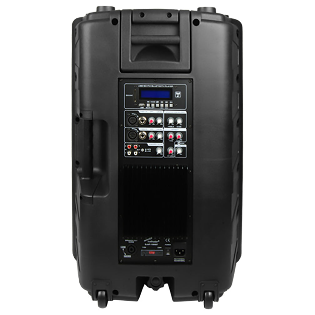 Audiopipe DJAP1580BT 15-Inch Professional Loudspeaker with Bluetooth, FM Tuner, USB & SD Card Support