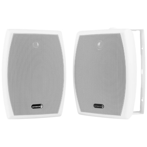 Dayton Audio Io655wt Io-series Io655 Indoor/outdoor Speaker Set With 6-1/2-in. Woofers, 70v Multi-taps/8 Ohms, 2 Count (white)