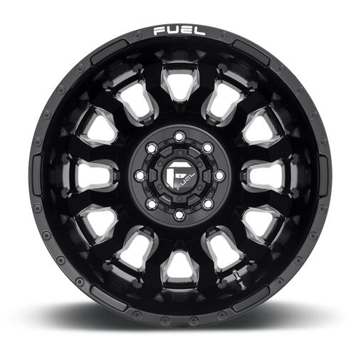 Fuel 1PC D673 Blitz 20-Inch Gloss Black Milled Dually Wheel, 8x6.5 Bolt Pattern