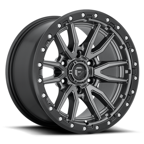 Fuel 1PC D680 Rebel 18x9 Wheel, 6x5.5 Bolt Pattern, +20 Offset, Matte Gunmetal Black Bead Ring
