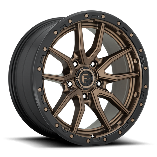 Fuel 1PC D681 Rebel 20x10 Matte Bronze Wheel with Black Bead Ring, 5x150 Bolt Pattern