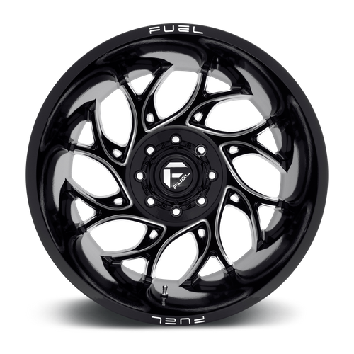 Fuel 1PC D741 Runner DRW Gloss Black Milled Wheel, 22x8.25, 8x210 Bolt Pattern