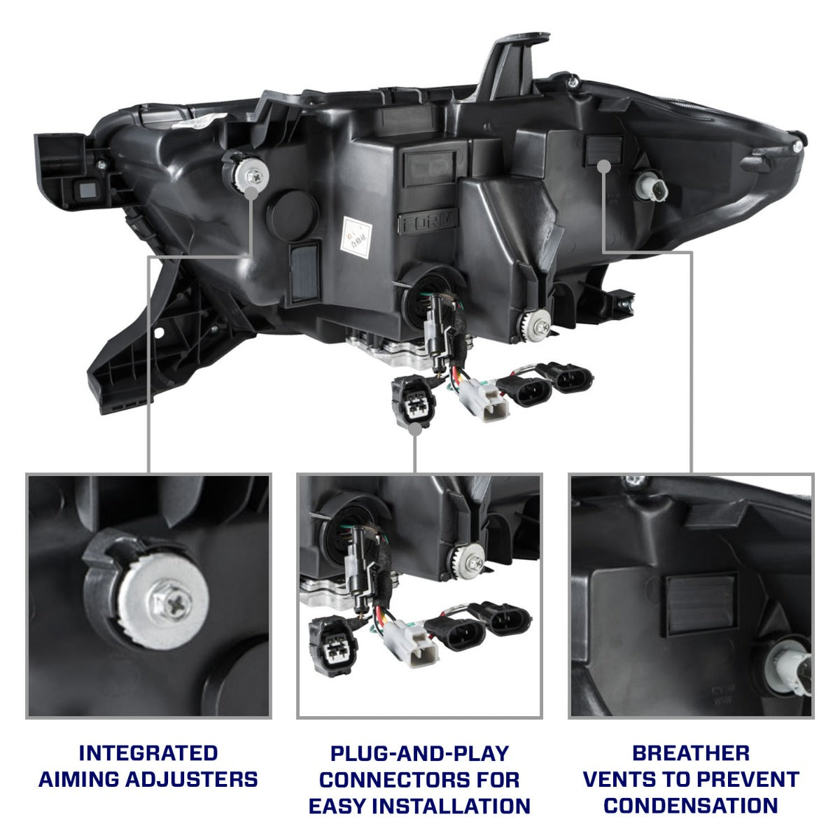 Form Lighting - FL0001 - Headlights - 2016-2022 Toyota Tacoma Sequential LED Projector Headlights Pair