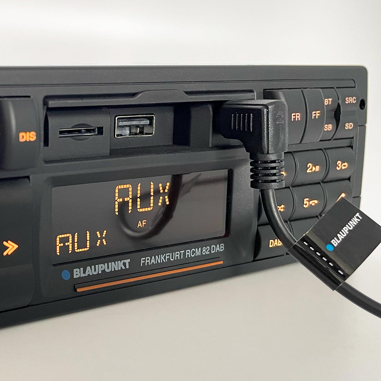 Blaupunkt RCM82DAB Single-Din Mechless Radio with Bluetooth, USB & SD Inputs