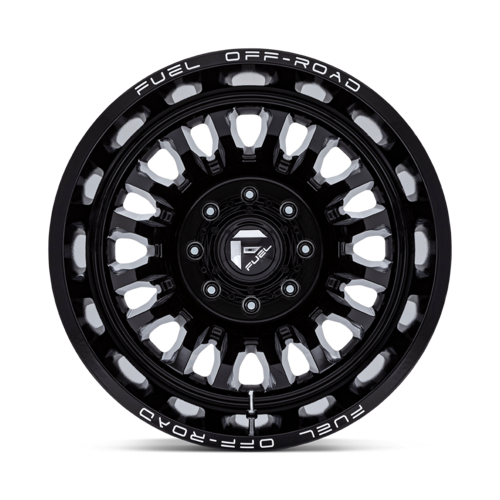 Fuel 1PC D868 ARC Dually 20x8.25 Wheel, 8x200 Bolt Pattern, -227 Offset, Gloss Black Milled