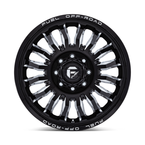 Fuel 1PC D868 ARC Dually 20-Inch Gloss Black Milled Wheel, 8x165.1 Bolt Pattern, +104 Offset