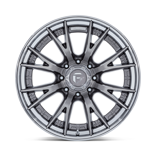 Fuel 1PC FC402 Catalyst 22-Inch Wheel, 8x170 Bolt Pattern, -18 Offset, Platinum with Chrome Lip