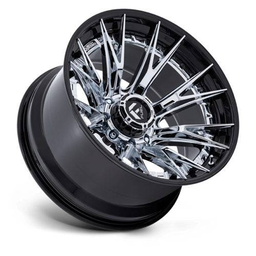 Fuel 1PC FC402 Catalyst 20-Inch Chrome Wheels with Gloss Black Lip, 8x180 Bolt Pattern, -18 Offset