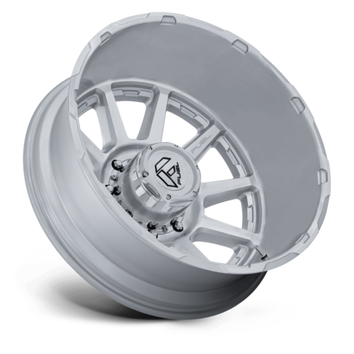 Fuel 1PC D912 Circuit Dually 24-Inch Wheel, 10x225 Bolt Pattern, -202 Offset, Gloss Silver with Machined Face