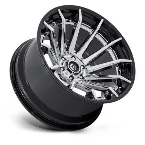 Fuel 1PC FC403 Burn 20x9 Chrome Wheels with Gloss Black Lip, 5x127 Bolt Pattern, +1 Offset