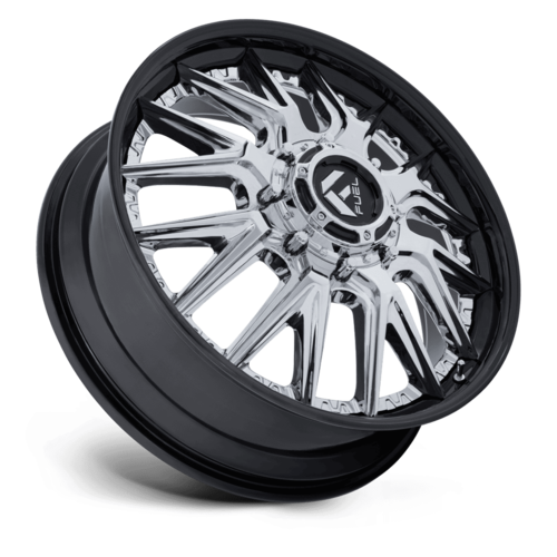 Fuel 1PC D407 Catalyst Dually 20x8.25 Wheel, 8x200 Bolt Pattern, +105 Offset, Chrome with Gloss Black Lip