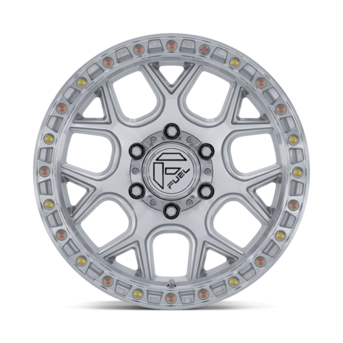 Fuel 1PC FC908 PUMA 17-Inch Gloss Silver Machined Face Wheel, 5x5 Bolt Pattern, -12 Offset