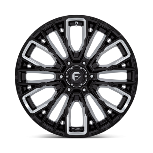 Fuel 1PC D849 Rebar 20x9 6x135 Gloss Black Milled Wheel, +1 Offset