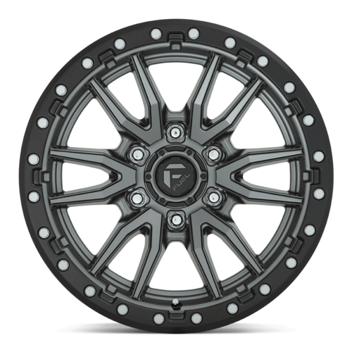 Fuel 1PC D680 Rebel 18x9 Wheel, 6x5.5 Bolt Pattern, -12 Offset, Matte Gunmetal Black Bead Ring