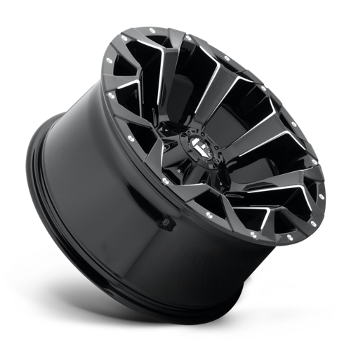 Fuel 1PC D576 Assault 20-Inch Gloss Black Milled Wheel, 8x180 Bolt Pattern, -18 Offset