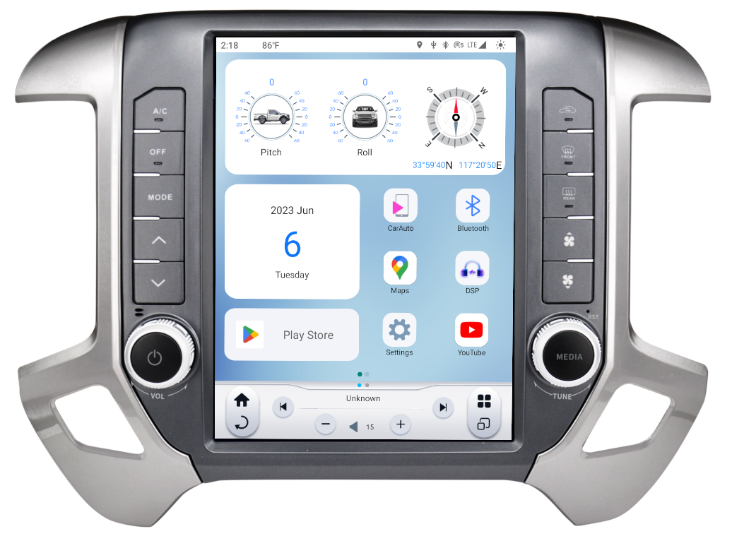 Linkswell 2014-2018 CHEVY SILVERADO / GMC SIERRA GENERATION 6 T-STYLE RADIO - View 4