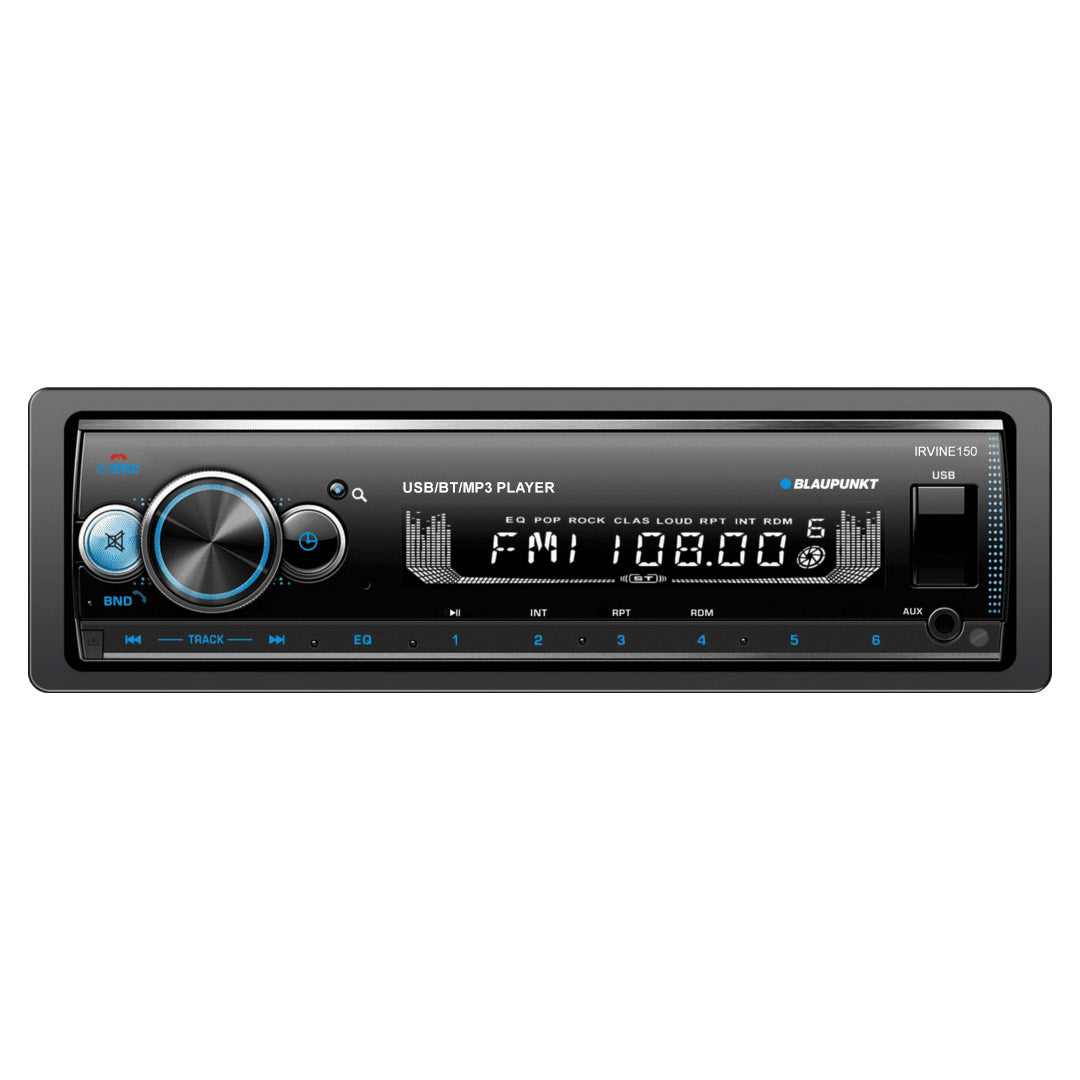 Blaupunkt Irvine150 Detachable Face Mechless AM/FM Receiver with Bluetooth and U - View 1
