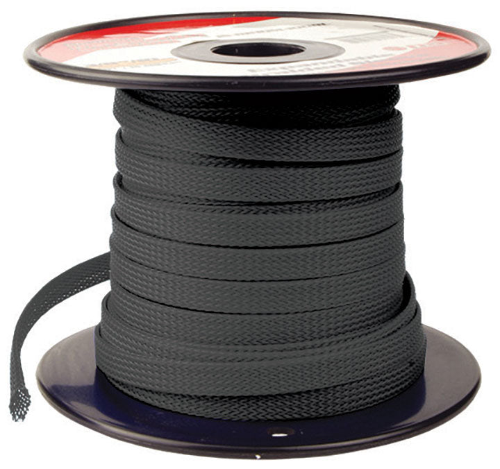 Nippon Installation Solution Expandable Braided Sleeve - Black, 3/8 inch x 100 feet