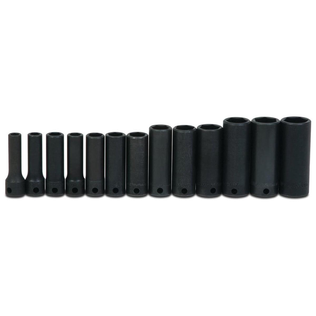 Williams JHWMS1213H Supertorque 3/8-Inch Drive Deep Metric Socket Set, 6-Point, 13-Piece