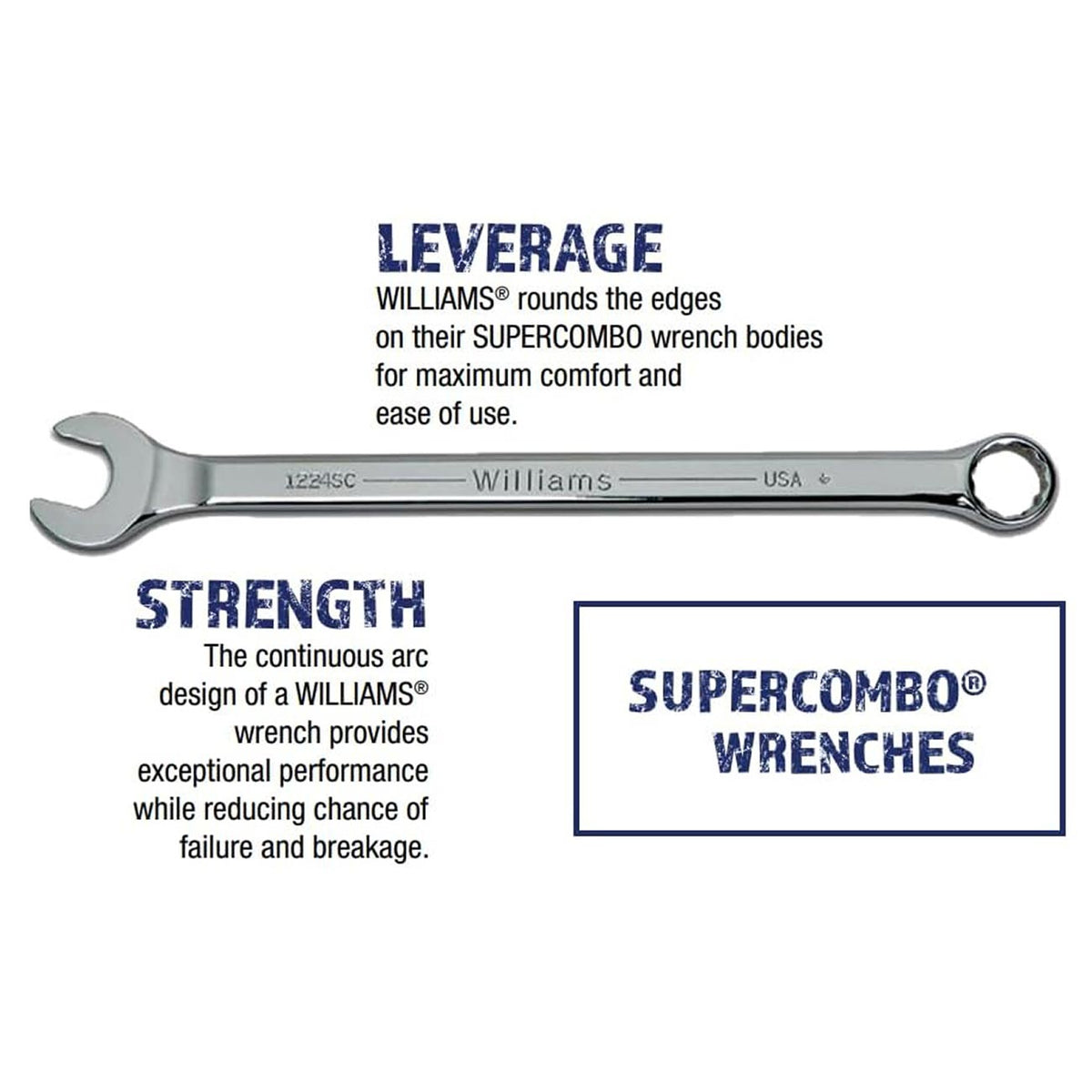 Williams 18-Piece Metric Combination Wrench Set