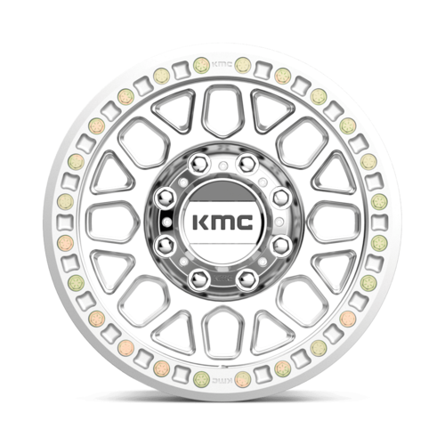 KMC KM234 Grenade Desert Beadlock Machined Wheel, 17-Inch, 8-Lug