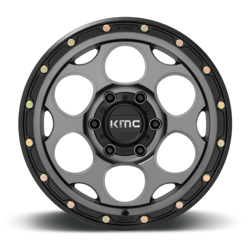 KMC KM541 Dirty Harry 17x8.5 Wheel, 6x5.5 Bolt Pattern, Satin Gray with Black Lip
