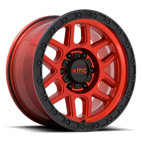 KMC KM544 20x9 5x5.0 C-Red Black-Lip Wheel