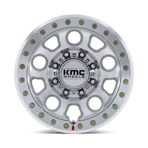 KMC E25 Beadlock Wheel 17x9 -38mm Offset with Machined Finish, 8x165.1 Bolt Pattern