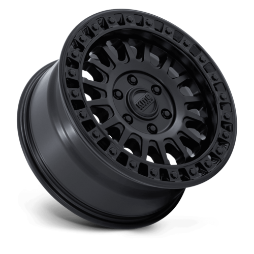 KMC KM552 IMS 17x8 Wheel, 6x5.5 Bolt Pattern, +32 Offset, Matte Black with Gloss Black Lip