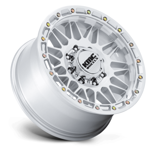 KMC KM555 Attack 18x9 8x170 Gloss Silver Machined Face Wheel