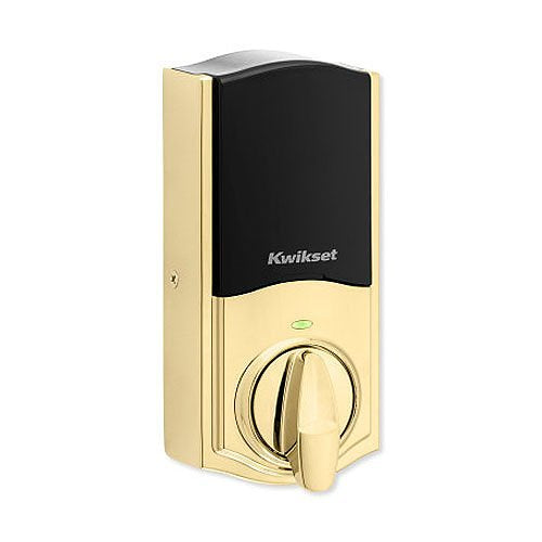 Kwikset HC620 TRD Home Connect 620 Traditional Keypad Connected Smart Lock with Z-Wave Technology, Polished Brass