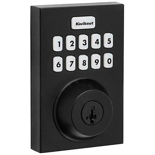 Kwikset HC620 CNT Home Connect 620 Contemporary Keypad Connected Smart Lock with Z-Wave Technology, Matte Black