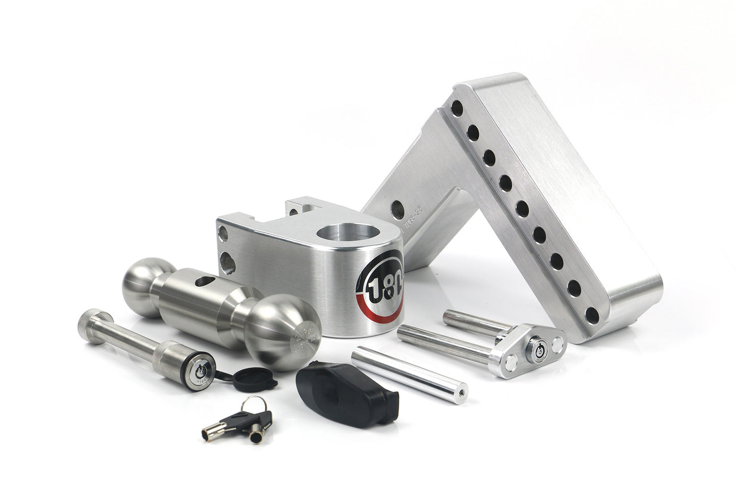 Weigh Safe - LTB6-2.5-KA - Trailer Hitch - 180 Hitch Stainless Steel Ball 6" Drop Hitch with 2.5" Shank Keyed Alike WS05 Included - P/N: LTB6-2.5-KA