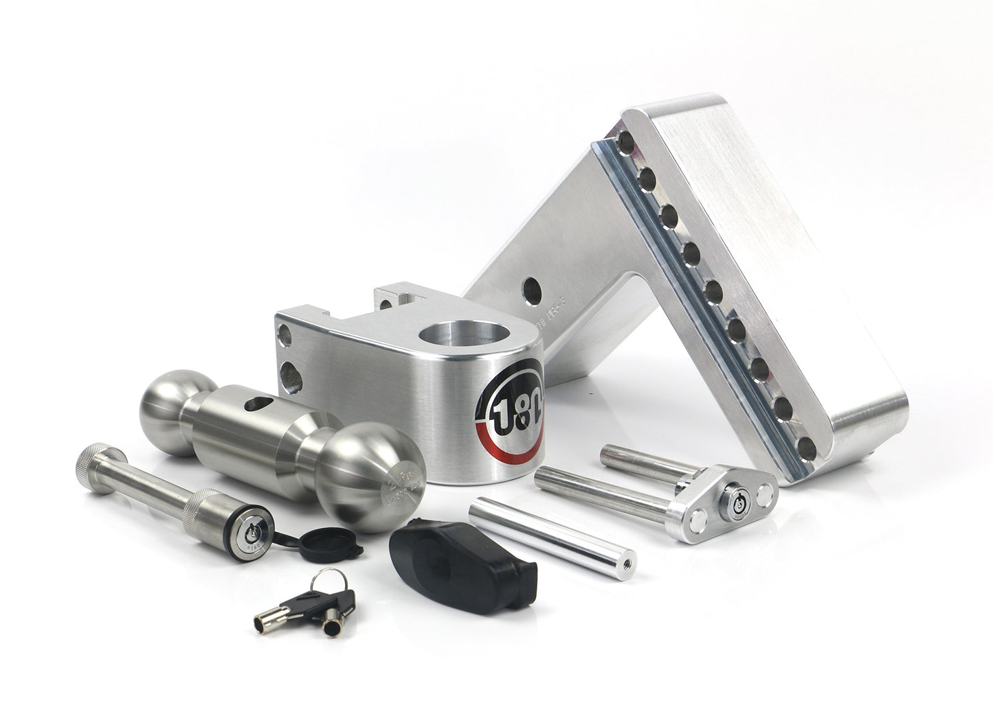 Weigh Safe - LTB6-3-KA - Trailer Hitch - 180 Hitch Stainless Steel Ball 6" Drop Hitch with 3" Shank Keyed Alike WS05 Included - P/N: LTB6-3-KA