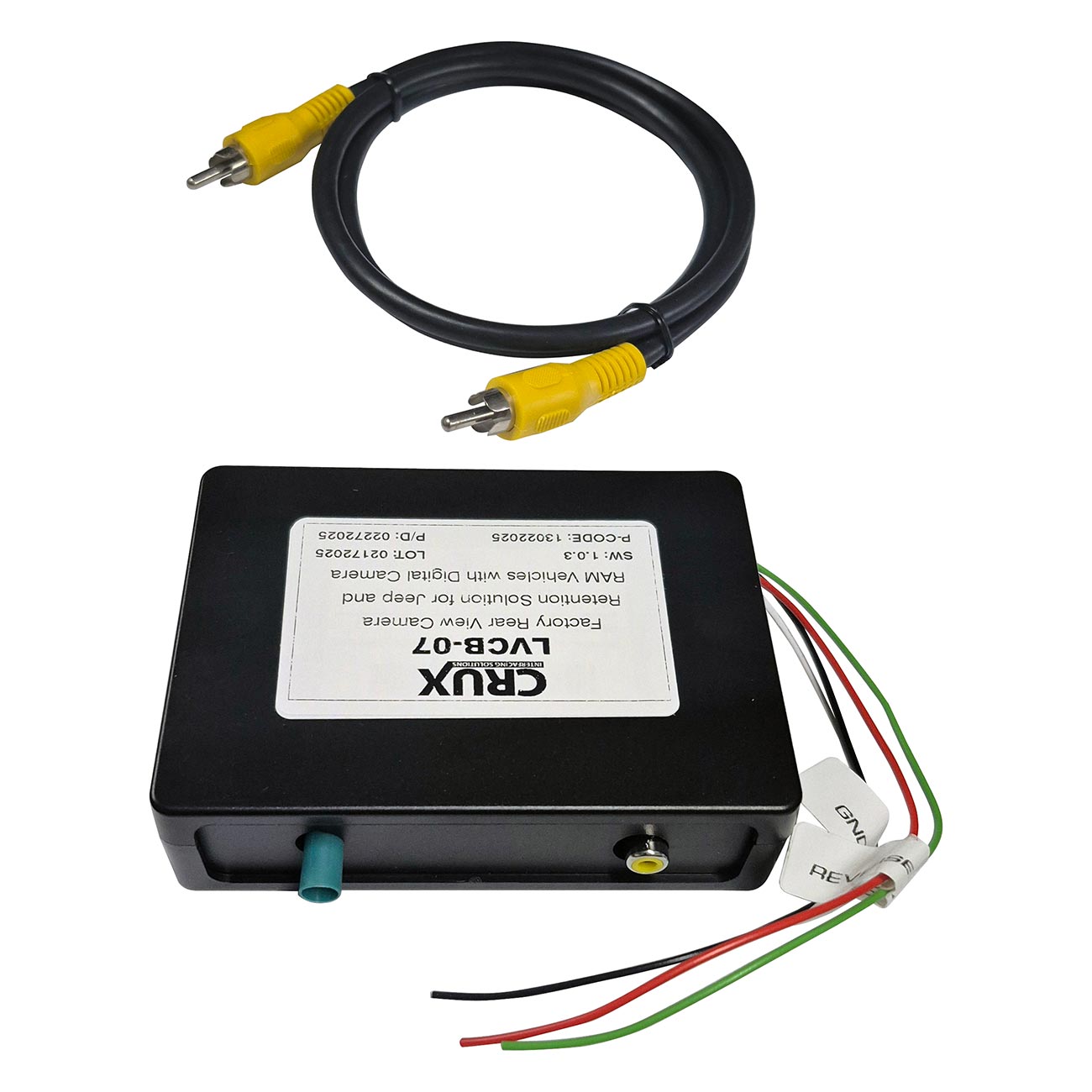 CRUX Factory Rear-View Camera Retention Solution for Ram and Jeep Vehicles with Digital Camera - Model LVCB07